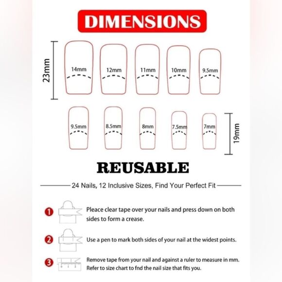 ๐5/$18โI'm Obsessed 24pc Royal Blue Ombre Nails - Picture 2 of 3